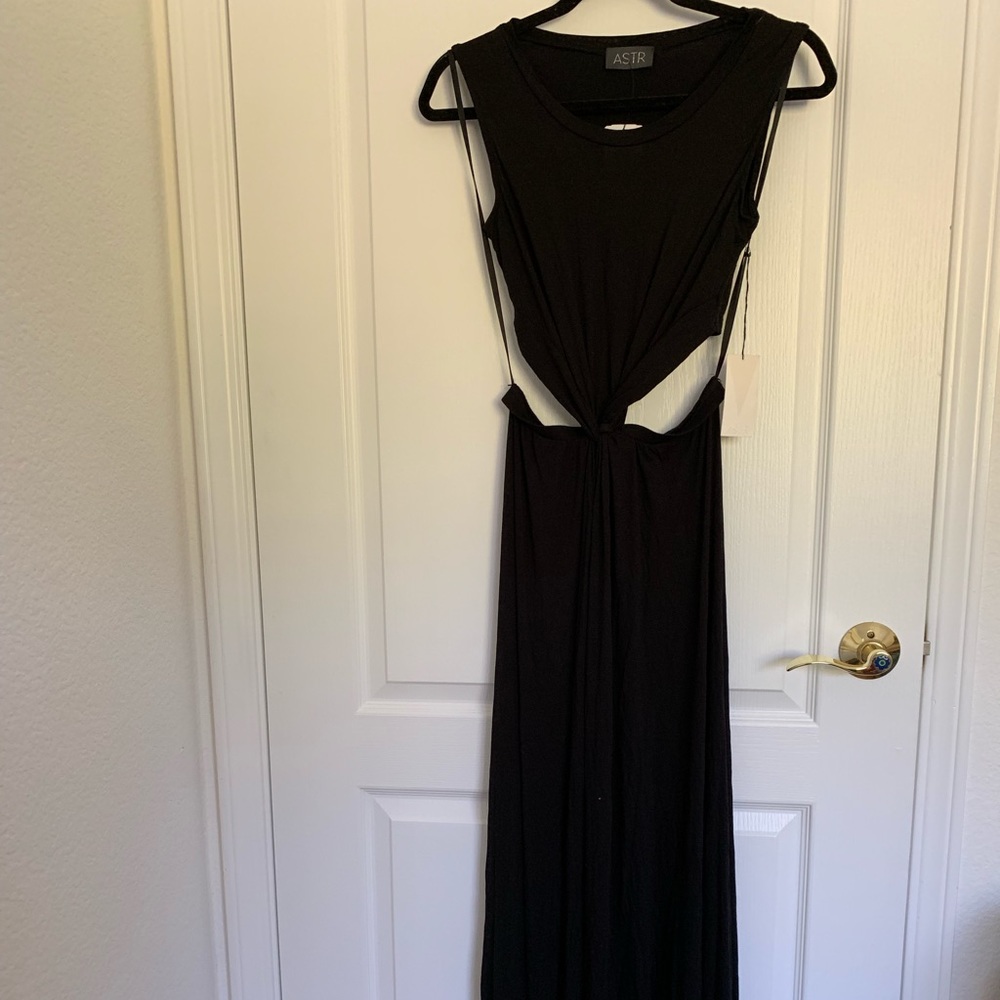 Black maxi cut out dress